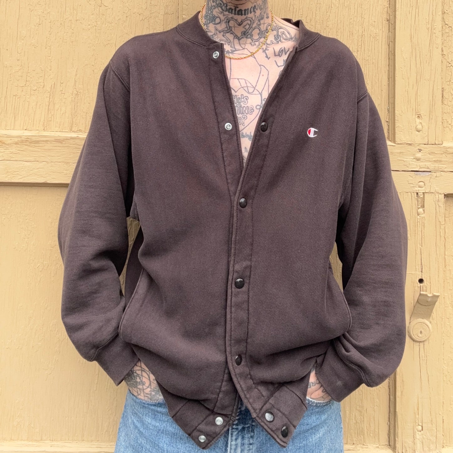1990s Champion Reverse Weave Sweatshirt Cardigan