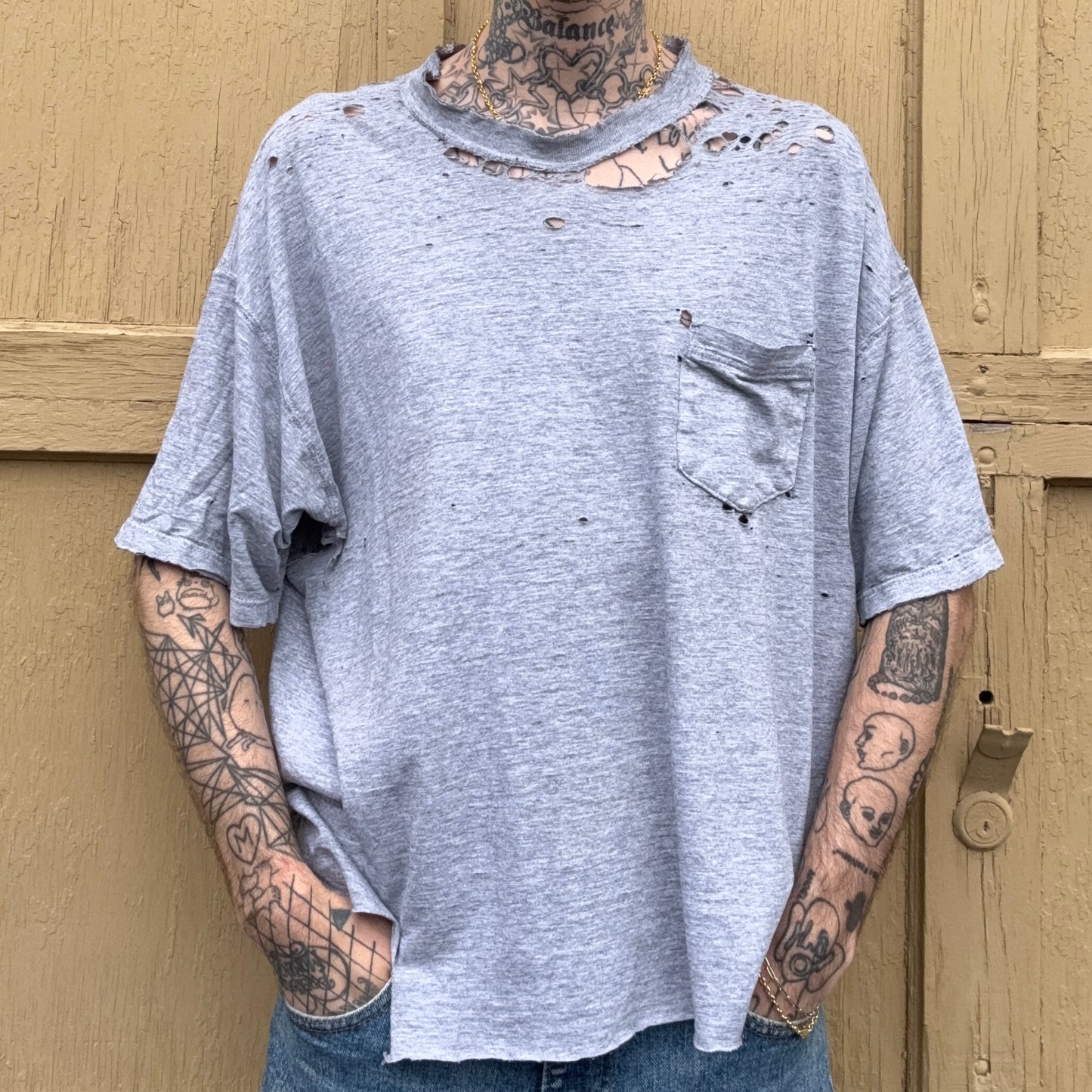 1990s Thrashed Pocket Tee